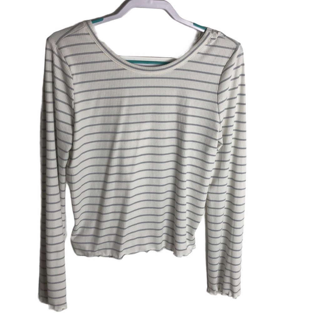 American Rag Long Sleeve Open Back Top Size XL